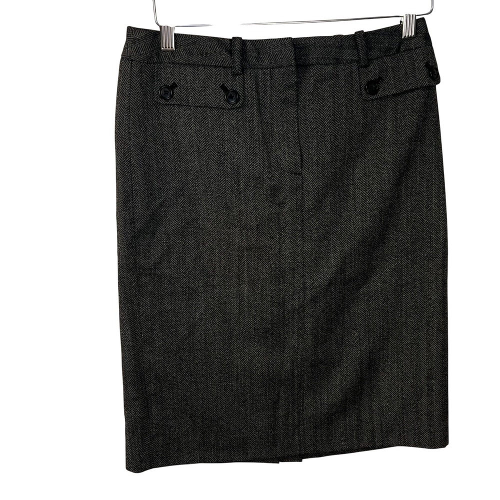 Jones New York Signature Gray Chevron Pattern‎ Skirt  Size 4